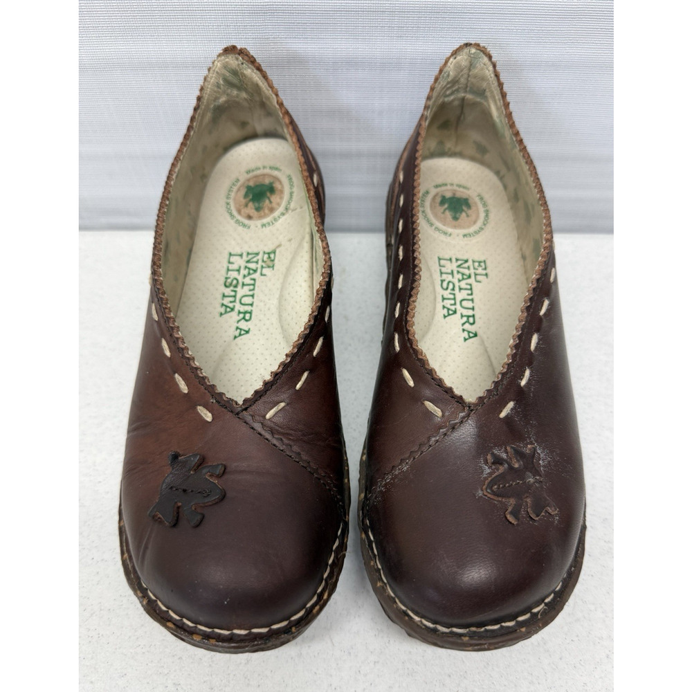 EL Naturalista Women's Brown Leather Loafers Shoes Size 36 / 6